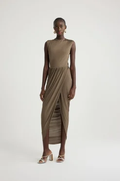 Rückenfreies Kleid aus Stretch-Jersey
