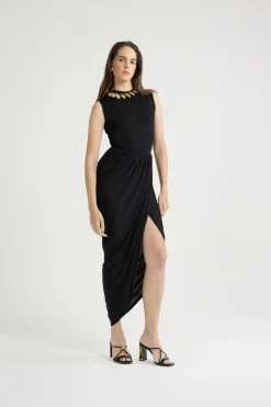 Rückenfreies Kleid aus Stretch-Jersey