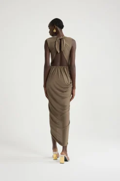 Rückenfreies Kleid aus Stretch-Jersey