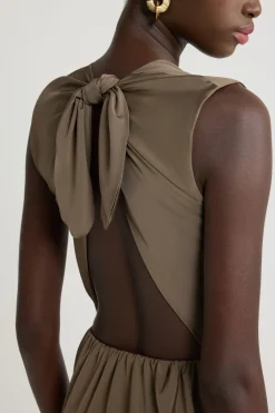 Rückenfreies Kleid aus Stretch-Jersey