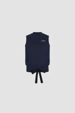 Ärmelloses Sweatshirt mit aufgesticktem Patou Logo aus Bio-Baumwolle