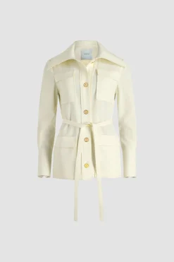 Safari-Jacke aus nachhaltigem technischem Wolltwill