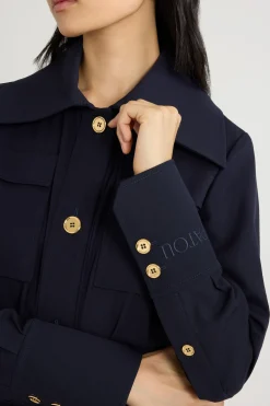 Safari-Jacke aus nachhaltigem technischem Wolltwill