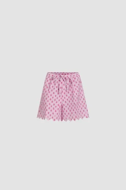Sommerliche Shorts aus bedruckter gesteppter nachhaltiger Viskose