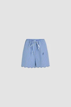 Sommerliche Shorts aus bedrucktem Bio-Baumwollpopeline