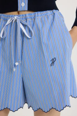 Sommerliche Shorts aus bedrucktem Bio-Baumwollpopeline
