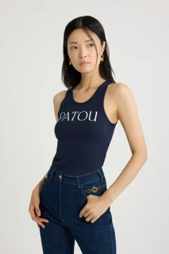 Tanktop mit Patou Logo aus Bio-Baumwolle