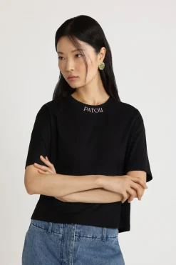 T-Shirt mit aufgesticktem Patou Logo aus Bio-Baumwolle