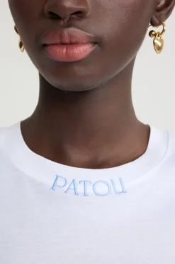 T-Shirt mit aufgesticktem Patou Logo aus Bio-Baumwolle