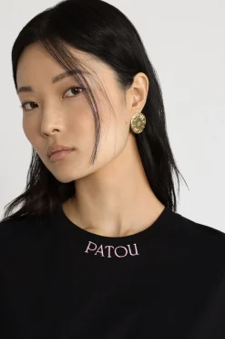 T-Shirt mit aufgesticktem Patou Logo aus Bio-Baumwolle