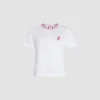 T-Shirt mit kontrastfarbenem Kragen aus Bio-Baumwolle