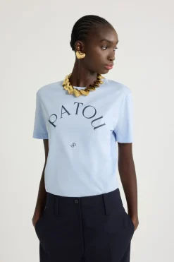 T-Shirt mit Patou Logo und JP-Monogramm aus Bio-Baumwolle