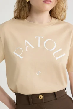 T-Shirt mit Patou Logo und JP-Monogramm aus Bio-Baumwolle
