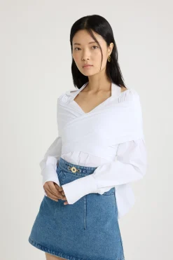Wickelbluse aus Bio-Baumwolle