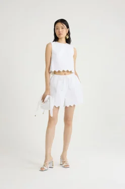 Crop-Top aus gesteppter nachhaltiger Viskose