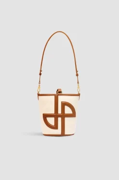 Kleine JP Beuteltasche aus Leder und Canvas
