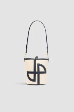 Kleine JP Beuteltasche aus Leder und Canvas