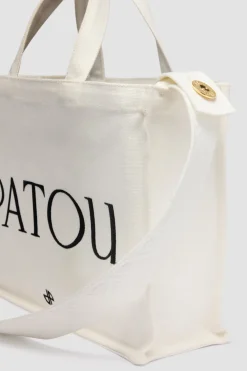 Mittelgroßer Patou Shopper mit Logo aus Baumwollcanvas