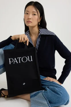 Vertikaler Patou-Shopper aus Baumwollcanvas