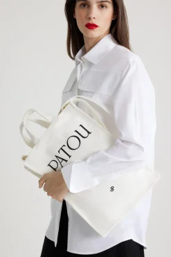 Vertikaler Patou-Shopper aus Baumwollcanvas